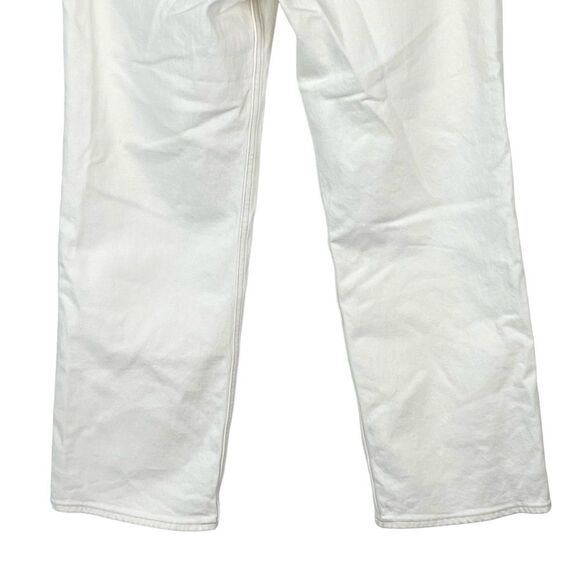 Abercrombie High Rise 90s Relaxed Jeans Sz 29 Short Petite Ivory Denim Pleated - Picture 8 of 13